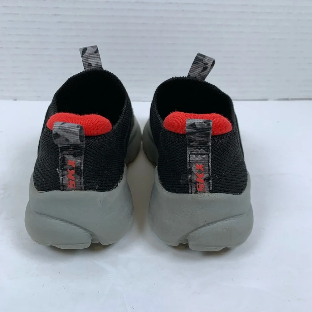 Skechers Razor Flex Black Red Slip On Low Top Comfort Shoes Toddler Sz 8 (S449)